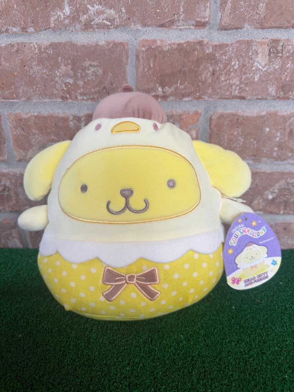 Sanrio Pompompurin Squishmallows Easter Chick Plush NWT Yellow Dog Egg Gift